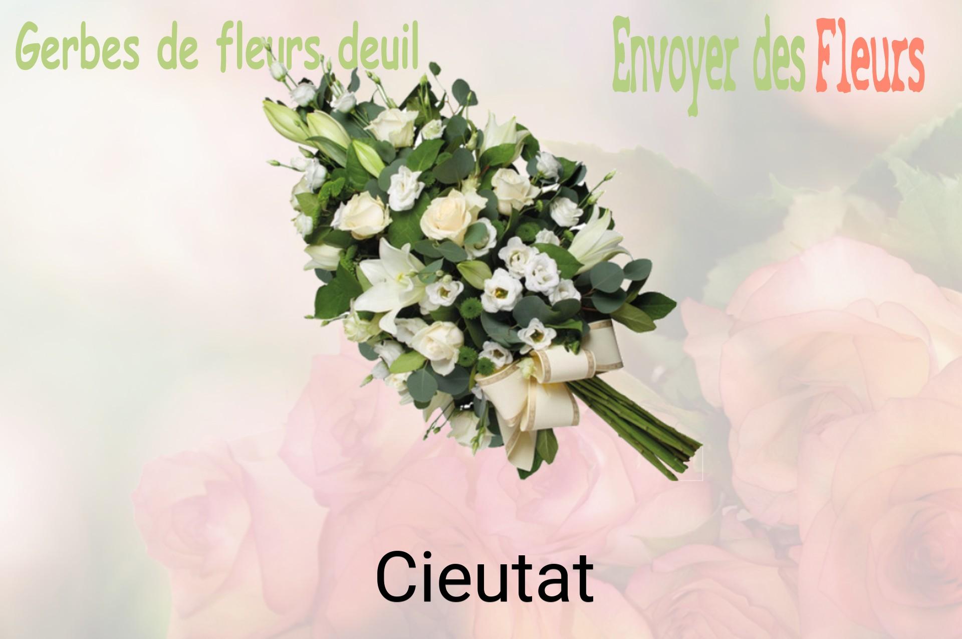 Gerbe de fleurs de deuil livrée à Cieutat
